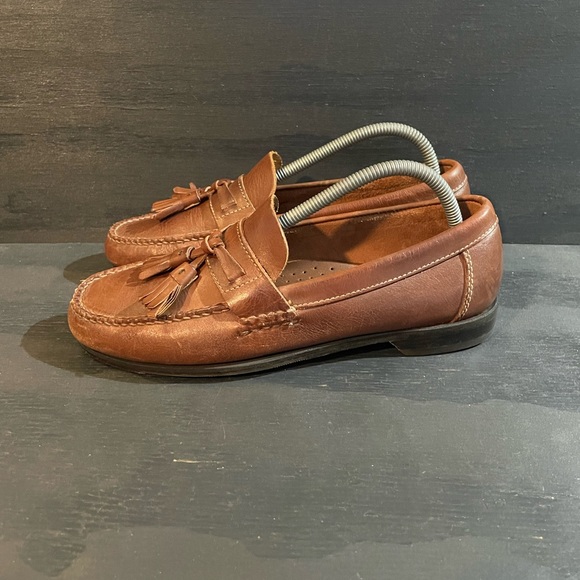 Johnston And Murphy Brown Dress Shoes Slip On Loafers Men’s Size 8.5 - Picture 2 of 8